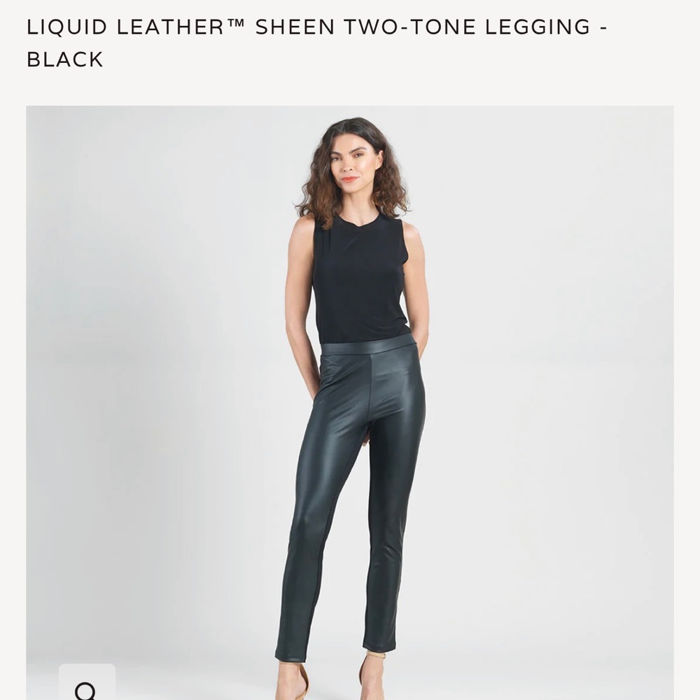 Liquid leather leggings by Clara SunWoo